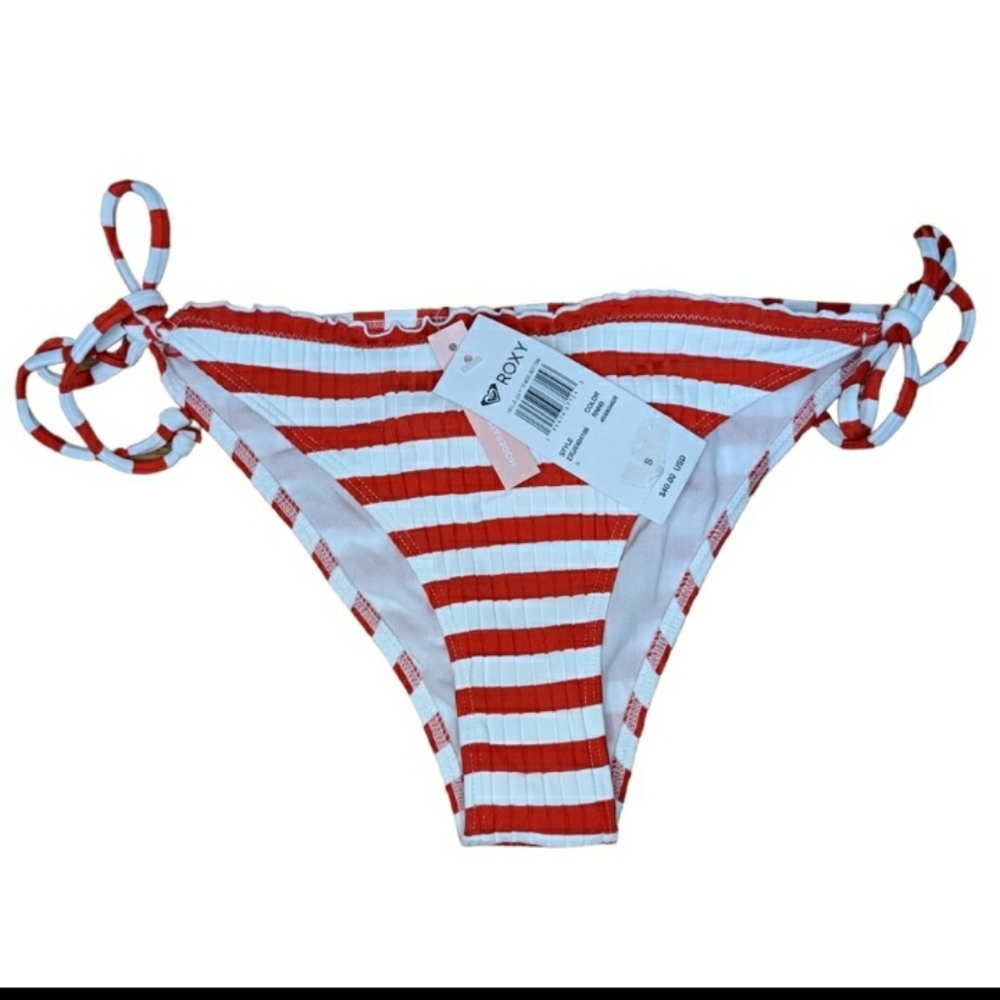 Roxy Hello July Side Tie Bikini Bottoms S New With Tags